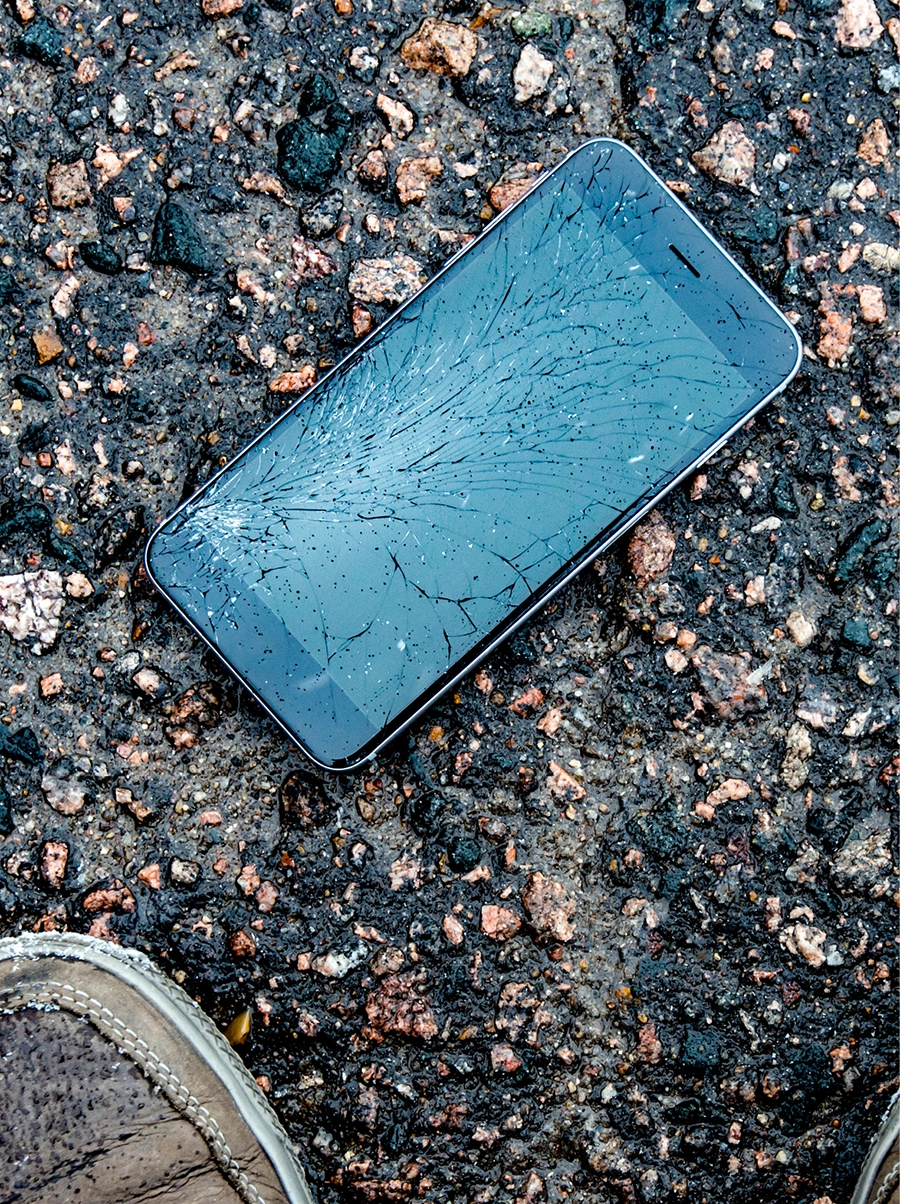 Distracted Driving - Broken Cell Phone